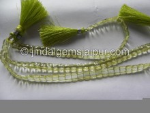 Lemon Quartz Double Drill Chicklet Shape Beads